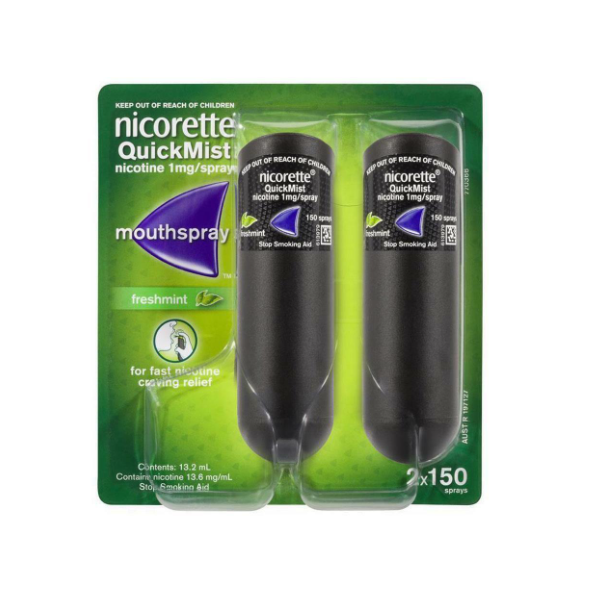 Nicorette QuickMist Fresh Mint 1mg Mouthspray 2p - Shams Shopping Centre Nicorette  