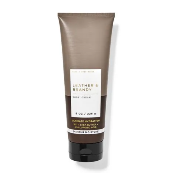 BBW Leather & Brandy Body Cream 226g - Shams Shopping Centre Bath & Body Works  