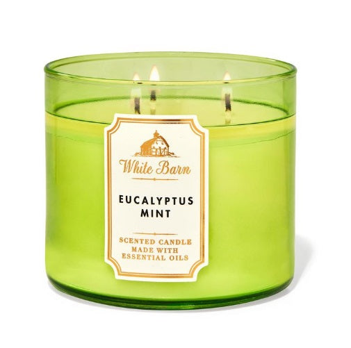 BBW White Barn Eucalytus Mint Scented Candle 411g