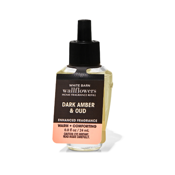 BBW Wall Flowers White Barn Dark Amber & Oud 24ml - Shams Shopping Centre Bath & Body Works  