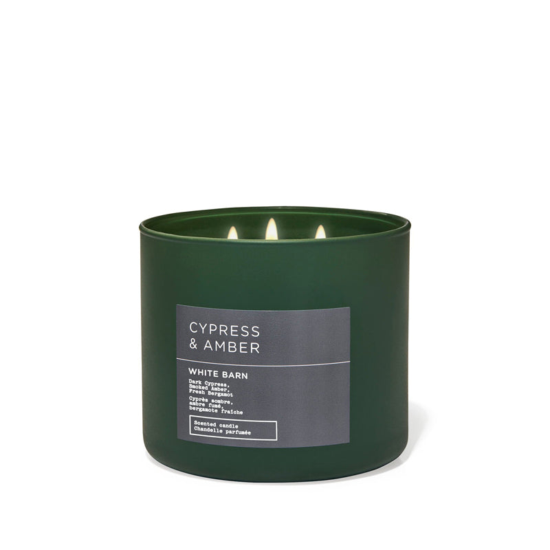 BBW White Barn Cypress & Amber Scented Candle - Shams Shopping Centre Bath & Body Works  