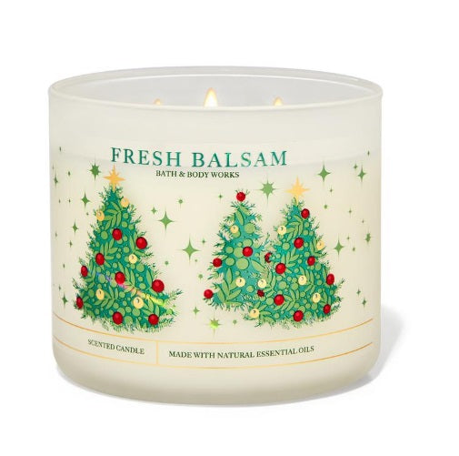 BBW White Barn Fresh Balsam Scented Candle 411g