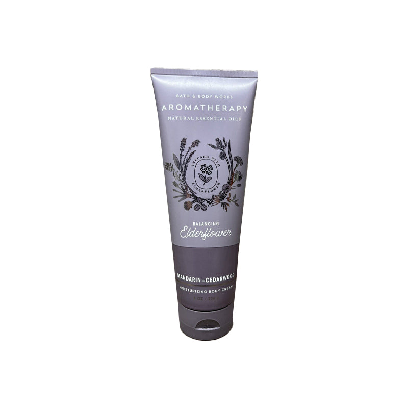 BBW Balancing End Flower Mandarin + Cedarwood Moisturizing Body Cream 226g - Shams Shopping Centre Bath & Body Works  