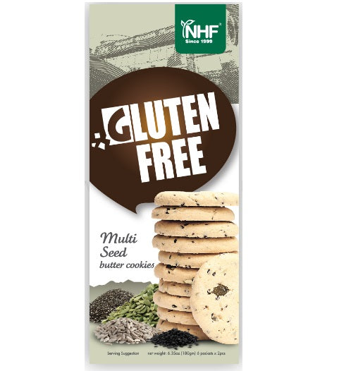 Nutri Baker Gluten Free Muti Seed Butter Cookies 180g - Shams Shopping Centre Nutri Baker  