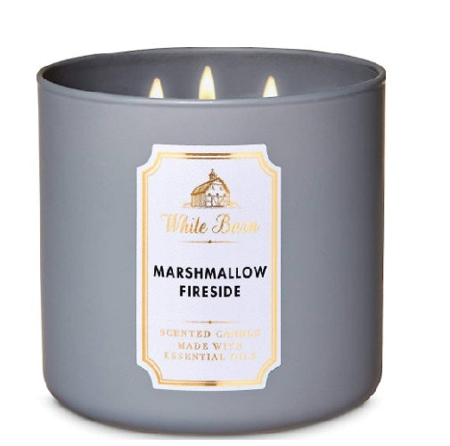 BBW White Barn Marshmallow Fireside Scented Candle 411g - Shams Shopping Centre Bath & Body Works  