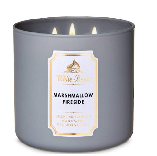 BBW White Barn Marshmallow Fireside Scented Candle 411g