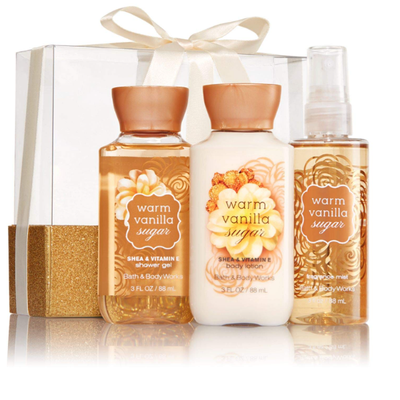 BBW Warm Vanilla Sugar Gift Set - Shams Shopping Centre Bath & Body Works  