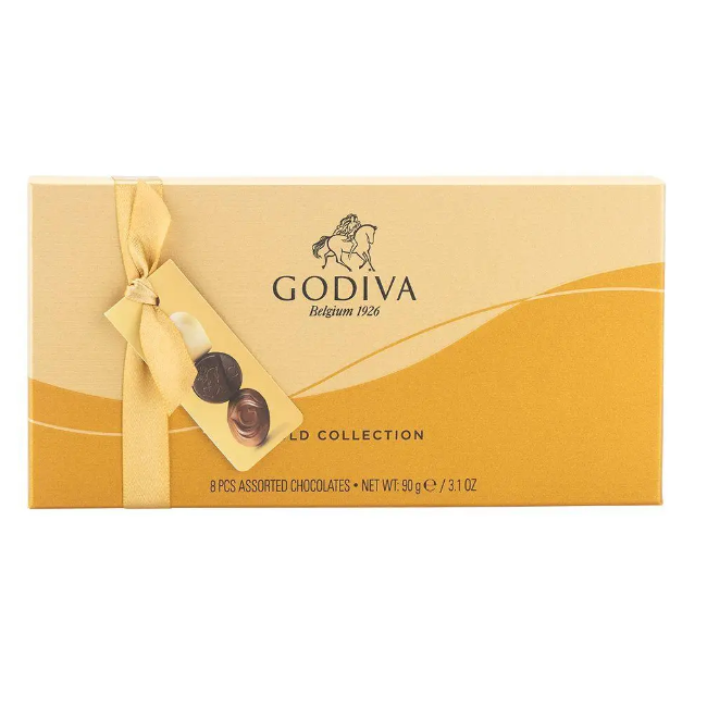 Godiva Gold Collection 8p Assorted Chocolate Box 90g - Shams Shopping Centre Godiva  