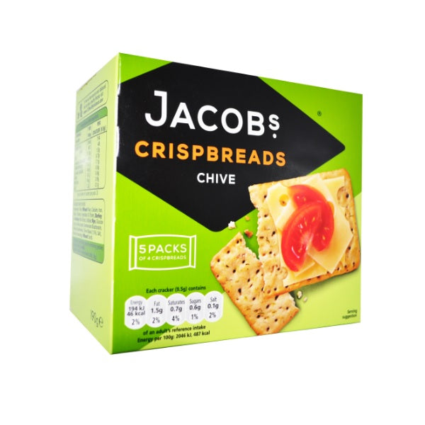 Jacob's Lunch Bakes Cripsbread Chive 190g - Shams Shopping Centre Jacobs  