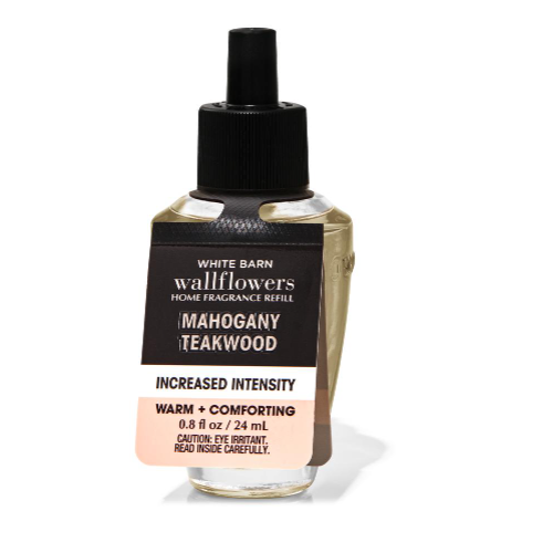 BBW WallFlower Mahogany Teakwood Refill 24ml - Shams Shopping Centre Bath & Body Works  