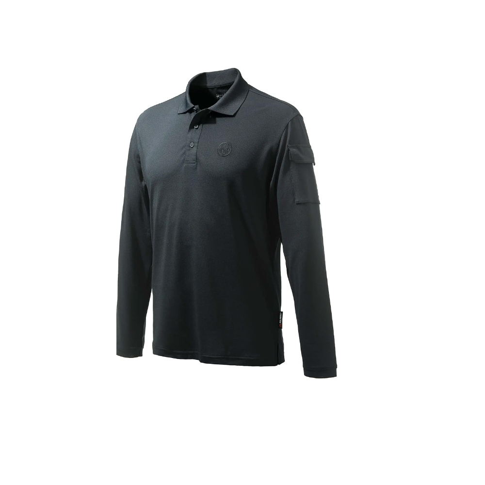Beretta Miller Polo Long Sleeves-MPO25T20120999-BLACK - Shams Shopping Centre Beretta  