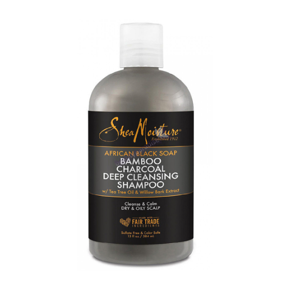 Shea Moisture African Black Bamboo Charcoal Deep Cleansing Shampoo 384ml - Shams Shopping Centre Shea Moisture  
