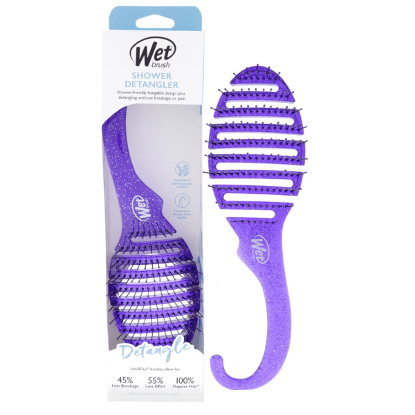 WB Shower Detangler- Purple Glitter