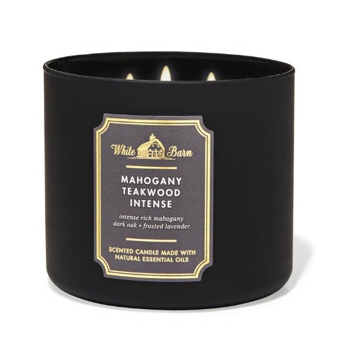 BBW White Barn Mahogany Teakwood High Intensity Scented Candle 411g - Shams Shopping Centre Bath & Body Works  
