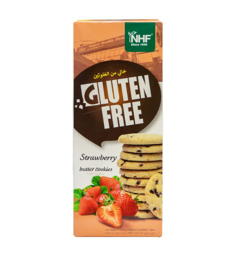 Nutri Baker Gluten Free Strawberry Butter Cookies 180g - Shams Shopping Centre Nutri Baker  