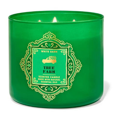 BBW White Barn Tree Farm Scented Candle 411g - Shams Shopping Centre Bath & Body Works  