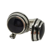Montblanc Cufflink Black Round 3 Rings Motif (Y) - Shams Shopping Centre Mont Blanc  