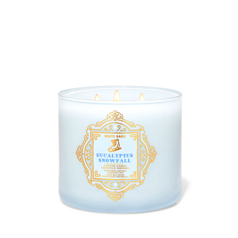 BBW White Barn Eucalyptus SnowFall Scented Candle 411g - Shams Shopping Centre Bath & Body Works  