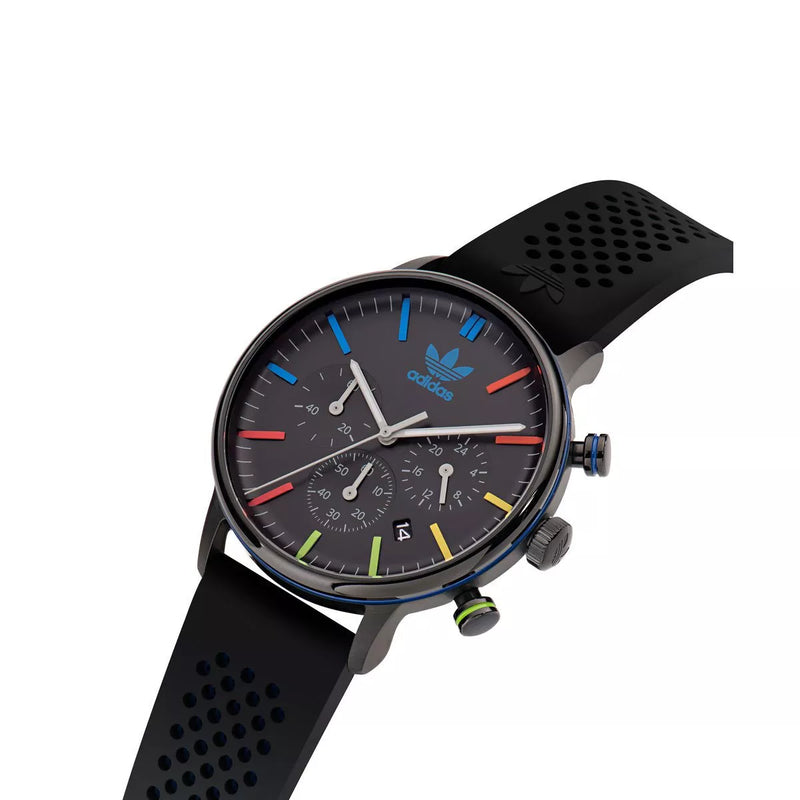 Adidas Stainless Steel Black Silicone Watch AOSY23021