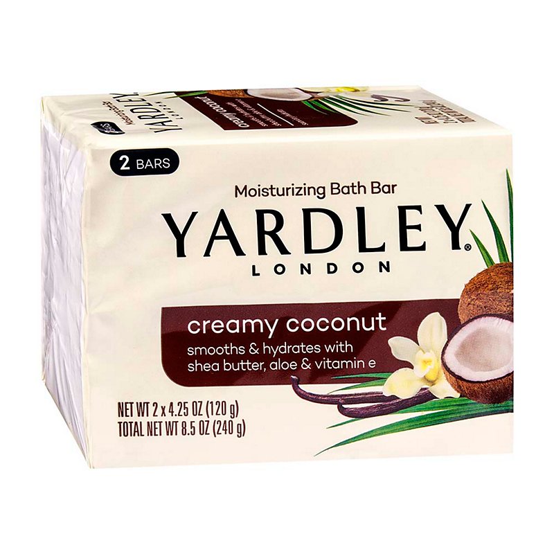 Yardley Creamy Coconut Soap Bar 2x120grm - Shams Shopping Centre Yardley  
