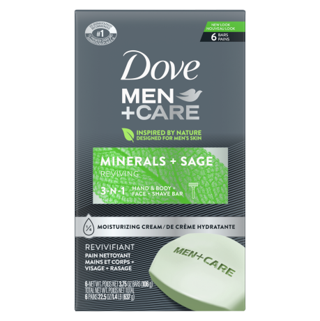 Dove Men+Care Elements Minerals Sage Soap USA 113g - Shams Shopping Centre Dove  