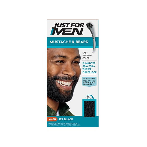 Just For Men Mustache & Beard Brush-in Hair Color Gel Kit M-60 Jet Black - Shams Shopping Centre Just For Men  