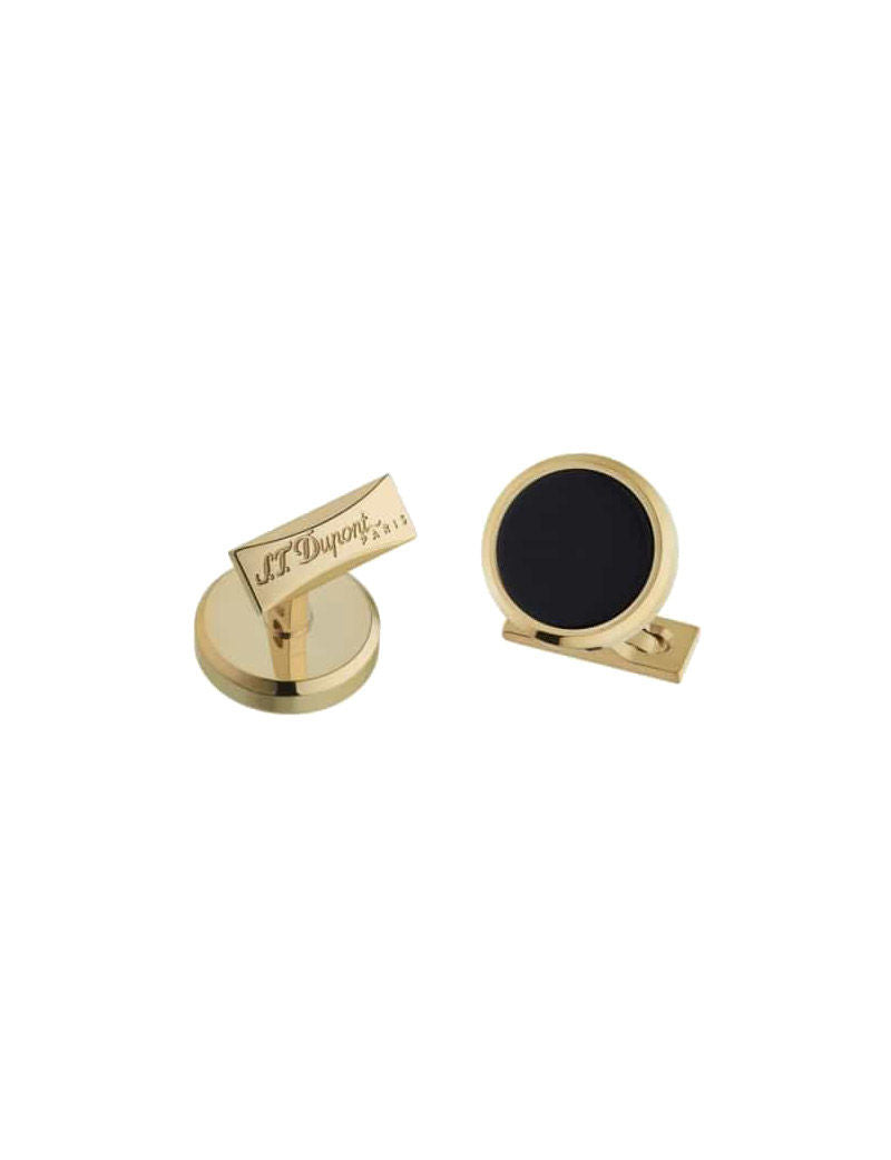 St.Dupont CL Round Black/Yellow Gold (005577) - Shams Shopping Centre ST Dupont  