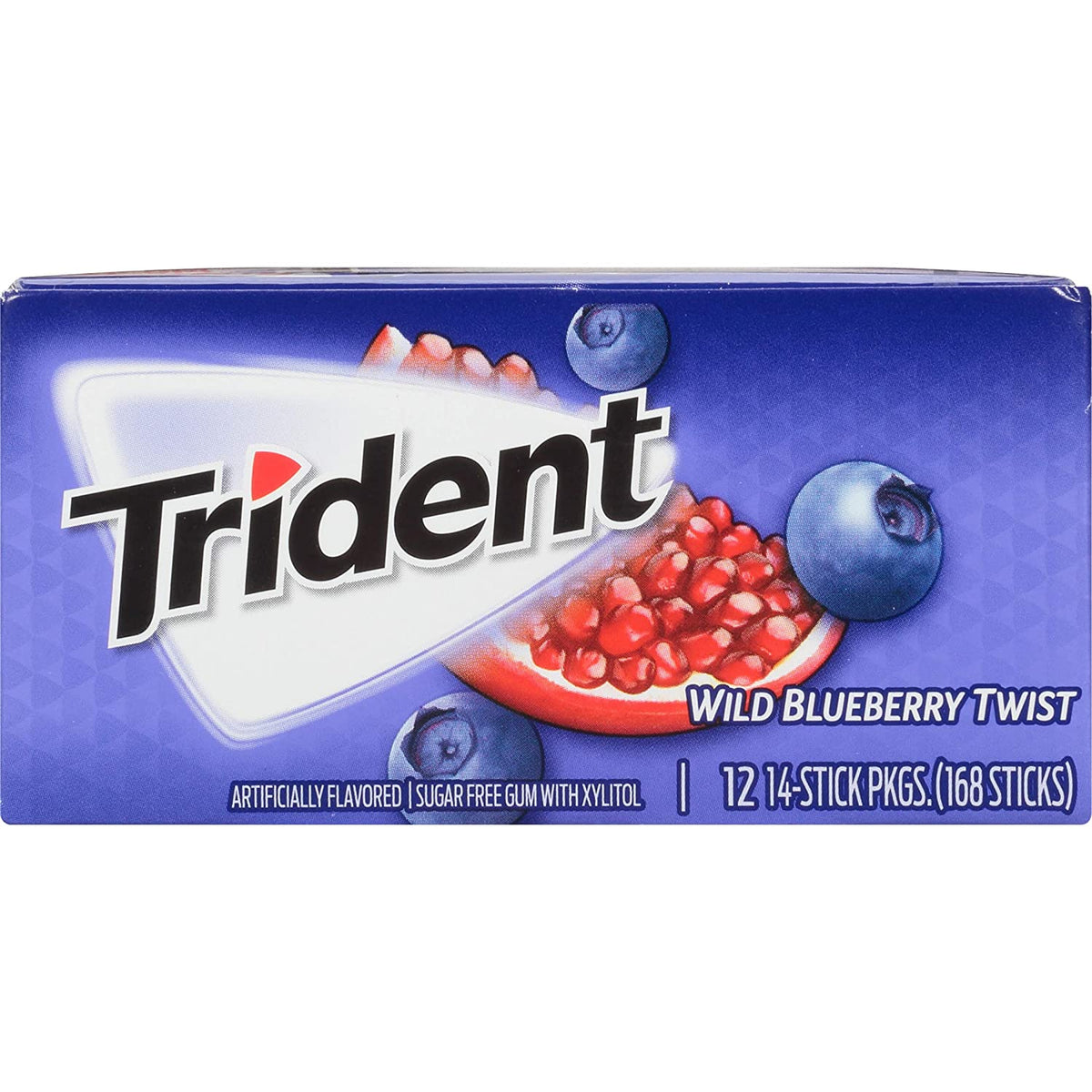 Trident Sugar Free Gum Black Wild Blueberry Twist 14s - Shams Shopping Centre Trident  
