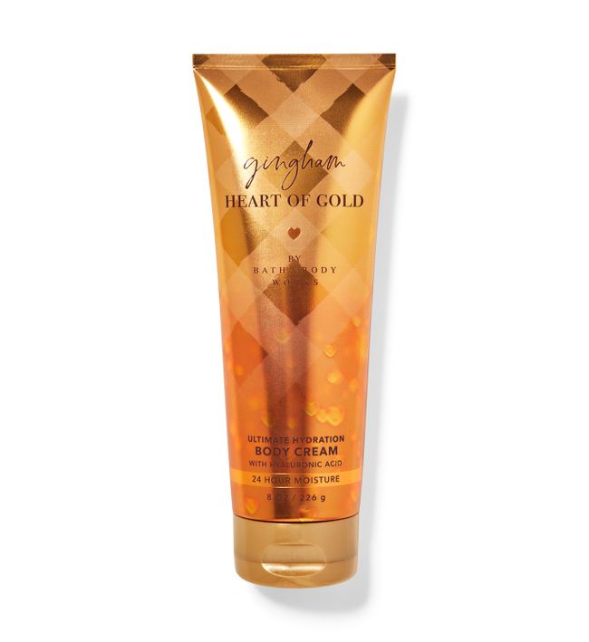 BBW Gingham Heart of Gold Body Cream 226g - Shams Shopping Centre Bath & Body Works  