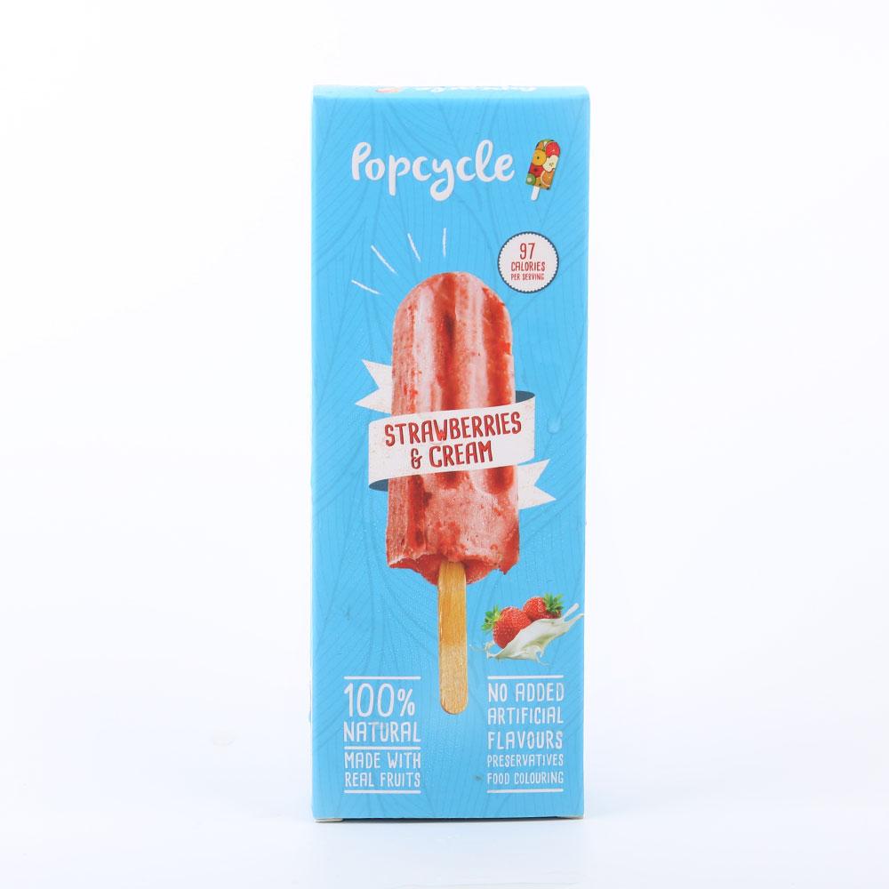Popcycle Strawberries & Cream Ice Cream 90grm - Shams Shopping Centre POPCYCLE  