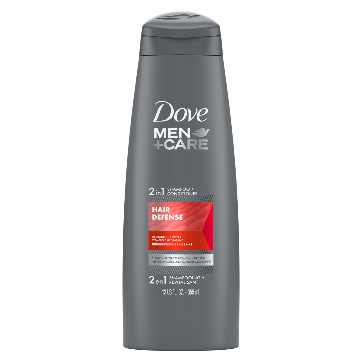 Dove Men Care 2 in 1 Hair Defense Shampooing Revitalisant 355ml - Shams Shopping Centre Dove  