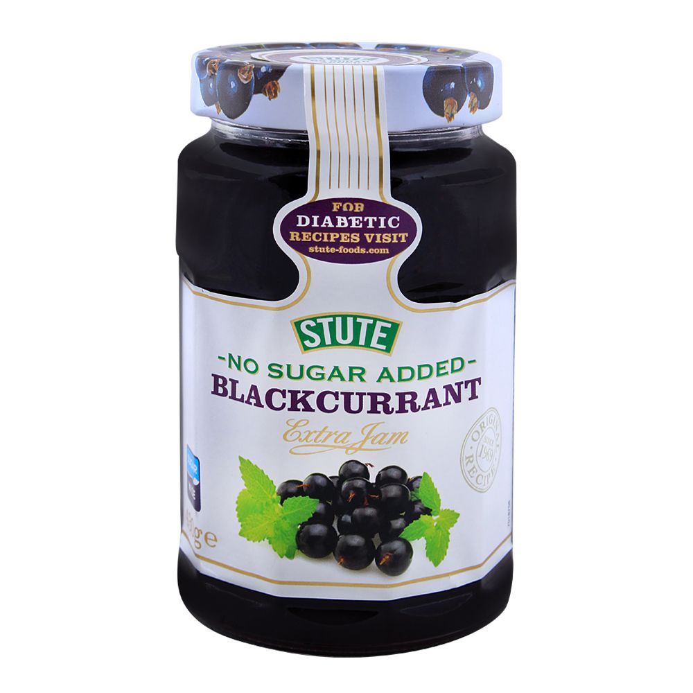 Stute No Sugar Added Black Current Jam 430g - Shams Shopping Centre Stute  