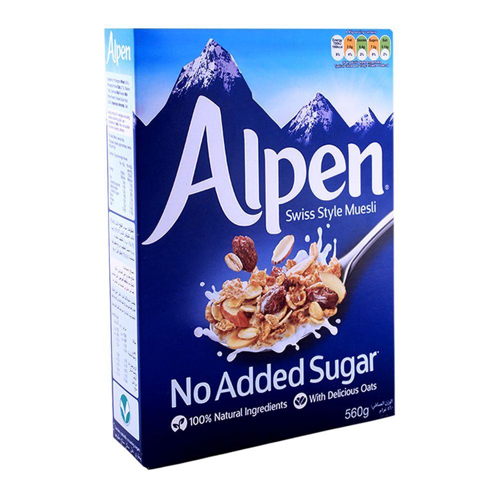 Alpen Muesli No Added Sugar 560g - Shams Shopping Centre Alpen  