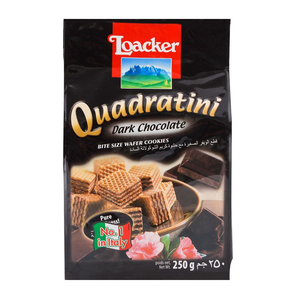 Loacker dark chocolate Wafer Cookies 250gm - Shams Shopping Centre Shams Shopping Centre  