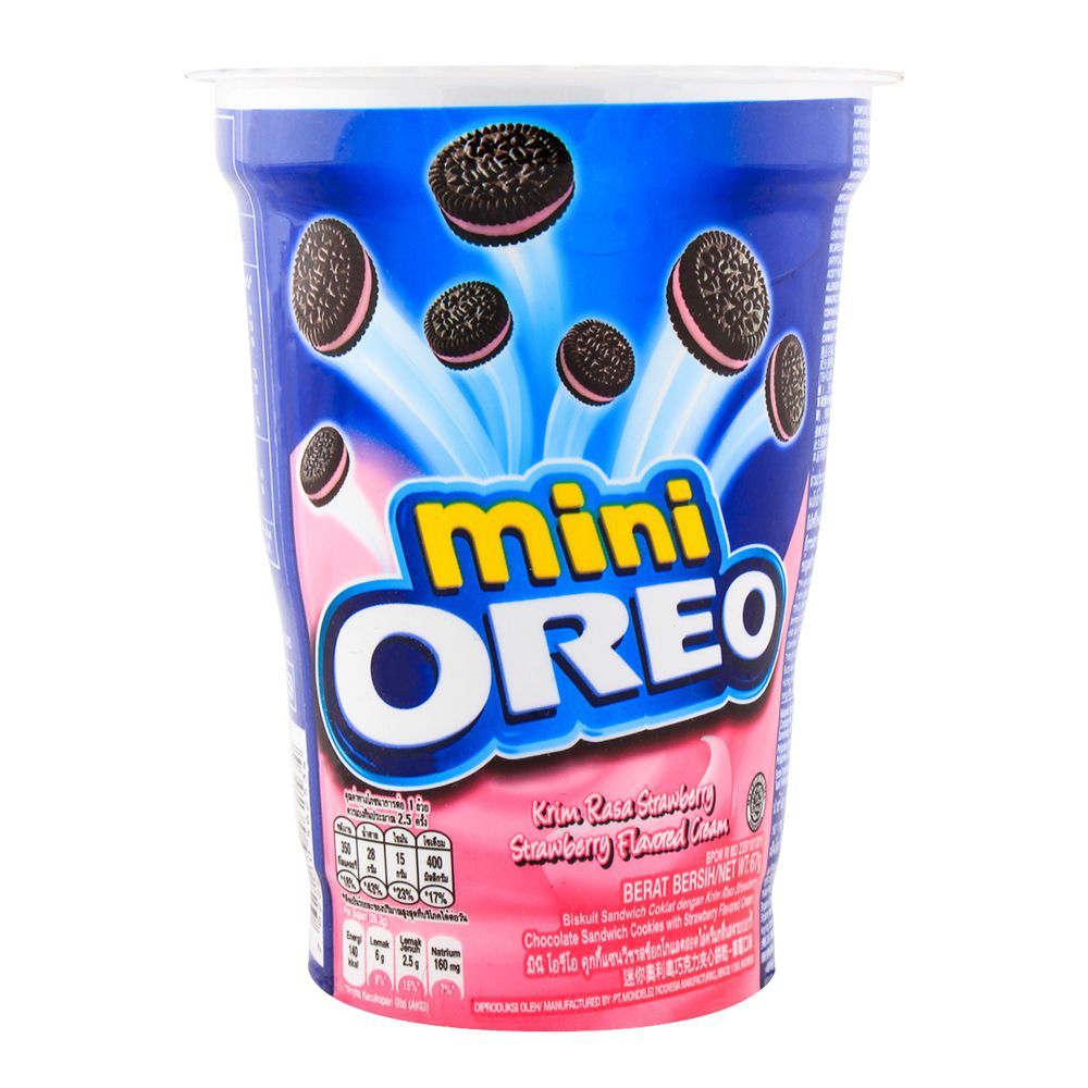 Oreo Mini Cup Starwberry 67g - Shams Shopping Centre Oreo  