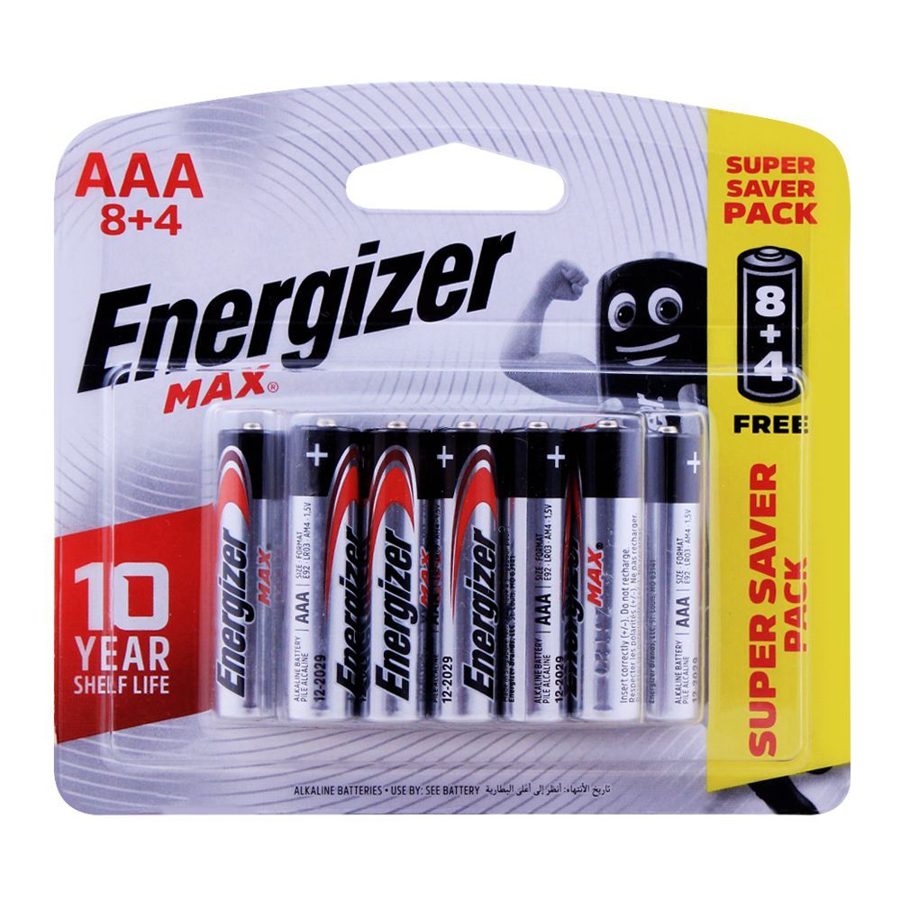 Energizer Max ALK 3A BP8+4 - Shams Shopping Centre Energizer  