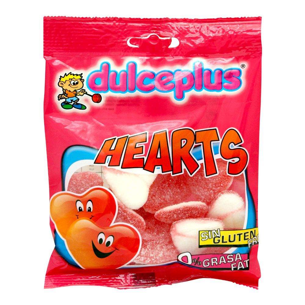 Dulceplus Sugard Strawberry Cream Heart Jelly 100g - Shams Shopping Centre Dulceplus  