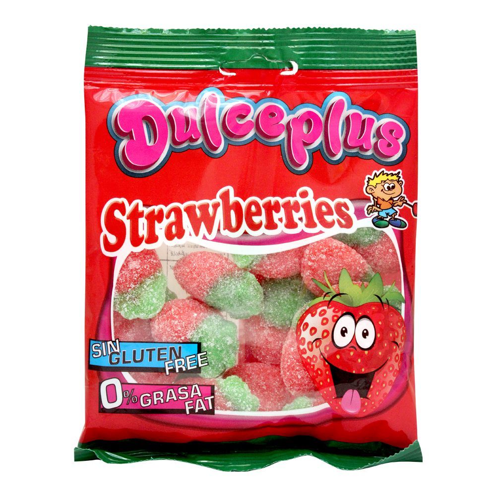 Dulceplus Sour Wild Strawberries Jelly 100g - Shams Shopping Centre Dulceplus  