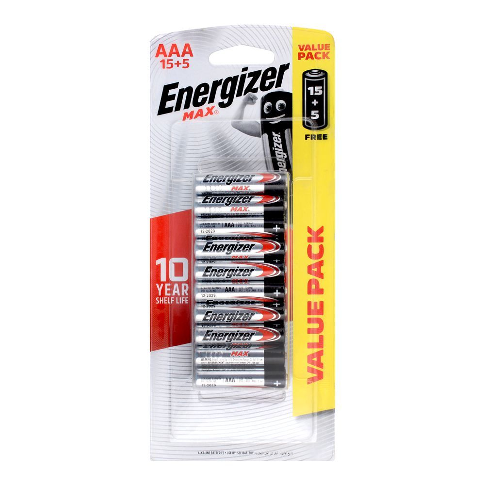Energizer Max AA15+5 Value Pack - Shams Shopping Centre Energizer  