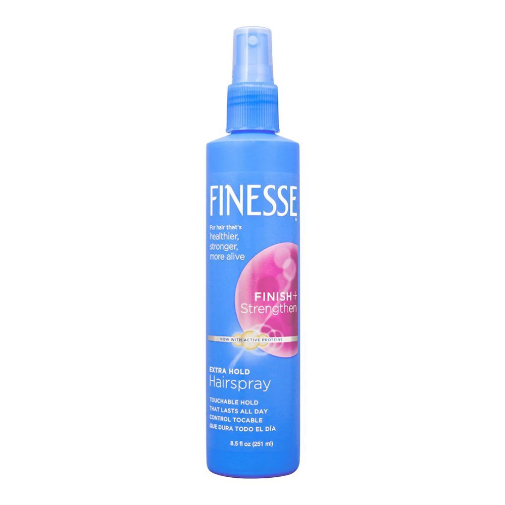 Finesse Finish+ Strengthen Extra Hold Hair Spray 251ml - Shams Shopping Centre Finesse  
