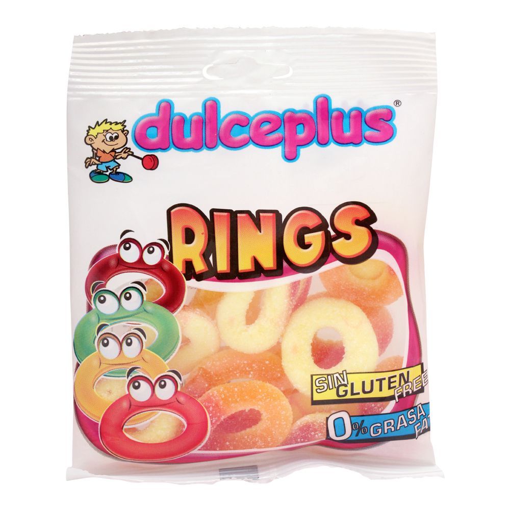 Dulceplus Sour Peach Rings 100g - Shams Shopping Centre Dulceplus  