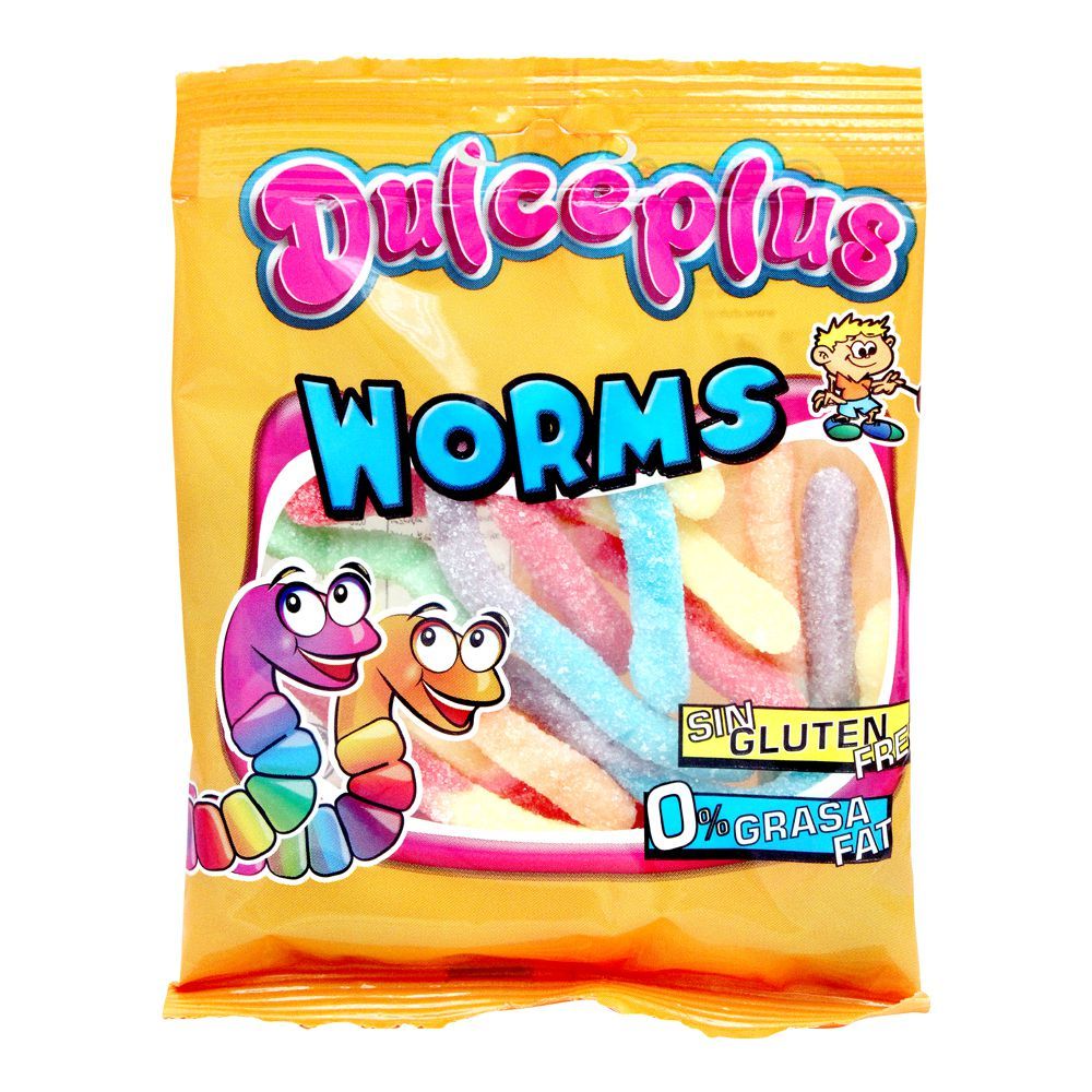 Dulceplus Sour Worms Jelly 100g - Shams Shopping Centre Dulceplus  