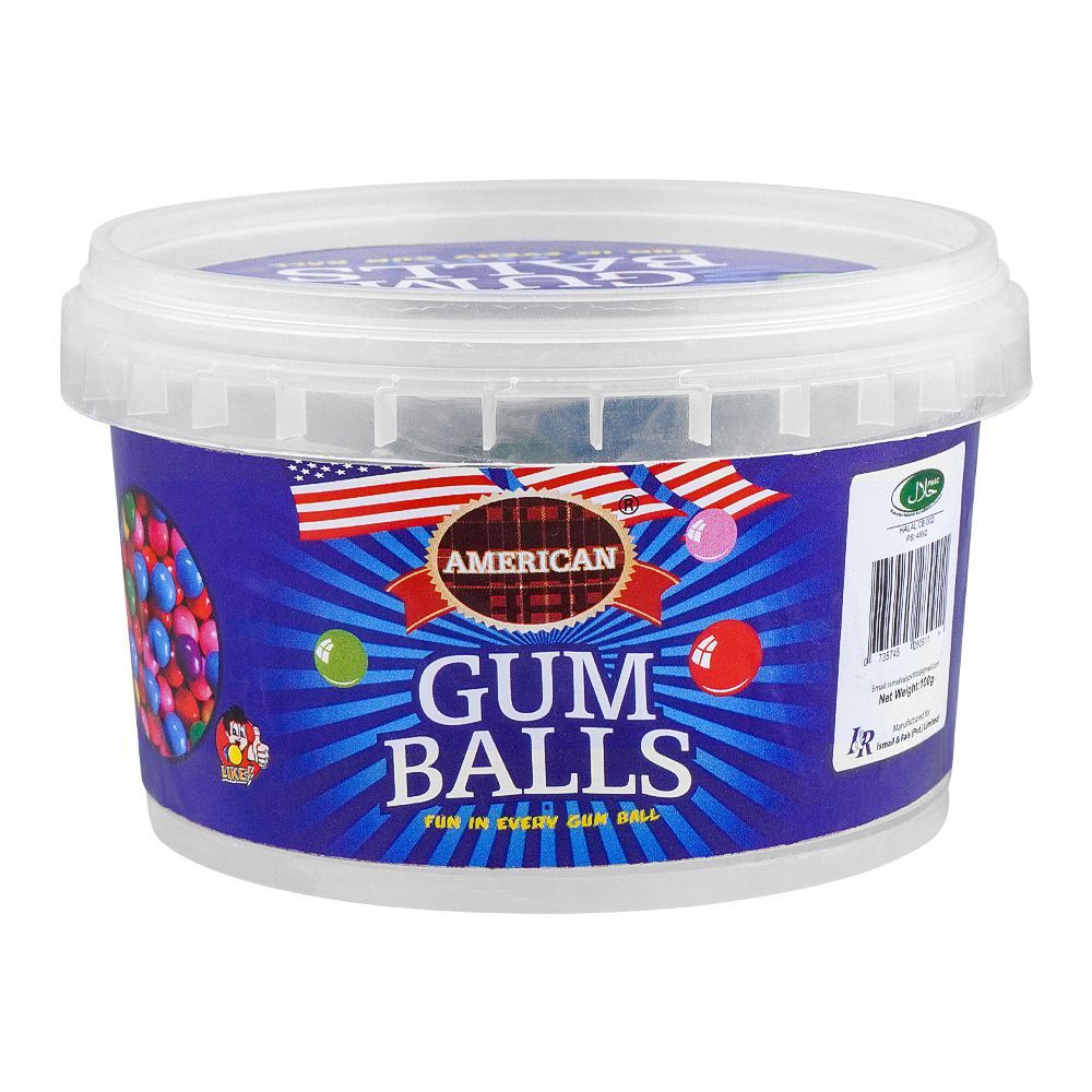 American Gum Balls Jar 100g - Shams Shopping Centre Shams Shopping Centre  