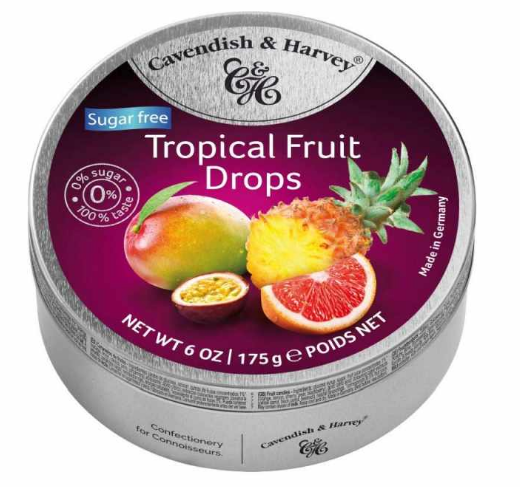 Cavendish & Harvey Sugar Free Tropical Fruit Drops 175g - Shams Shopping Centre Cavendish & Harvey  