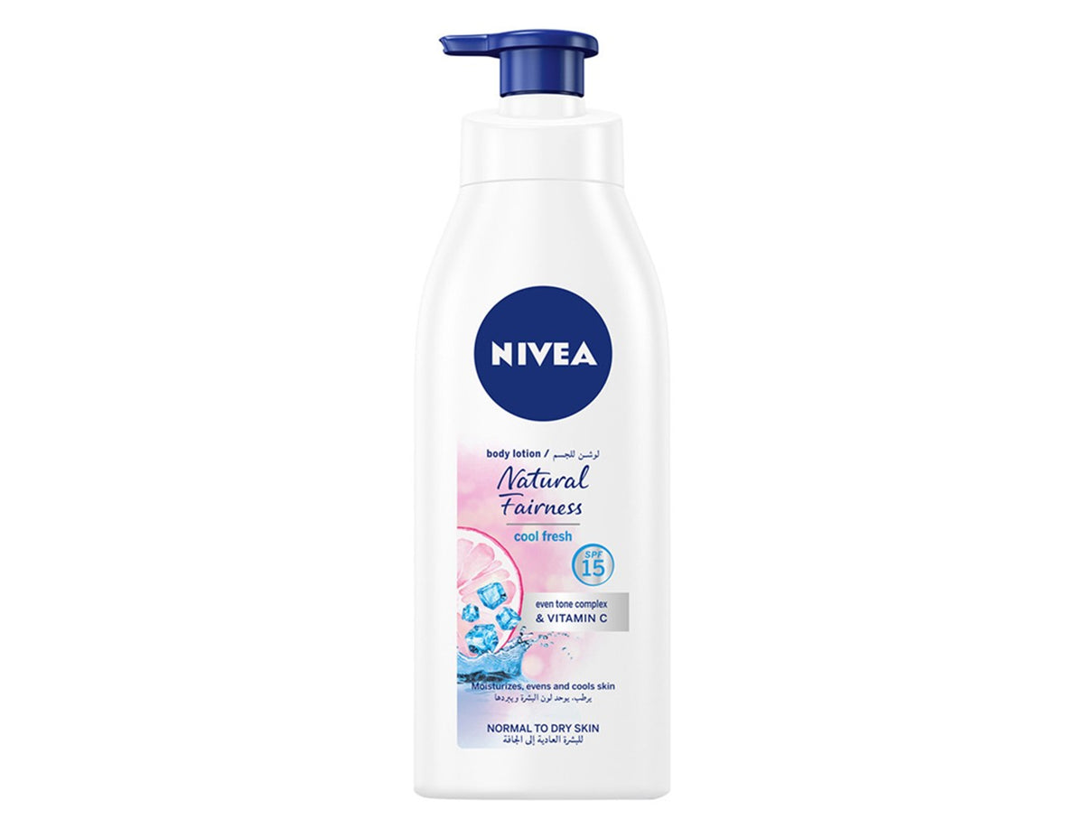 Nivea Natural Glow Cool Fresh Normal to dry Skin Body Lotion 400ml - Shams Shopping Centre Nivea  