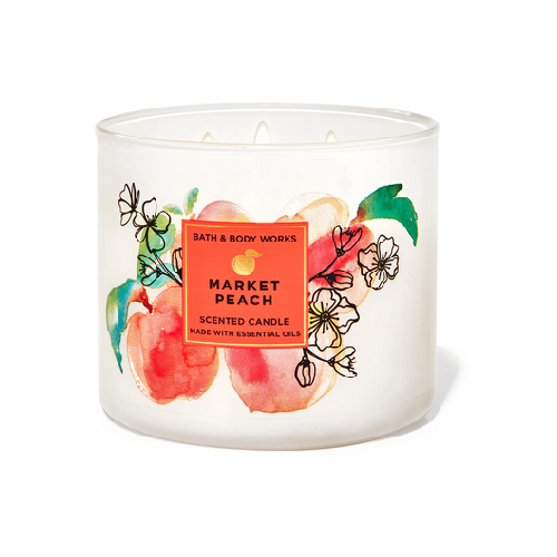 BBW Market Peach Scented Candle 411g - Shams Shopping Centre Bath & Body Works  