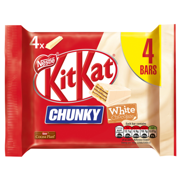 Kit Kat Chunky White Chocolate Multipack 160g - Shams Shopping Centre Nestle  