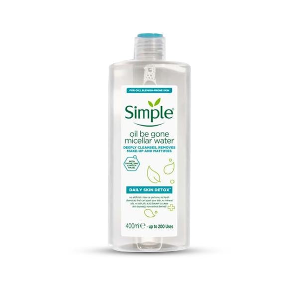 Simple Oilbegone Micellar Water Skin Face 400ml - Shams Shopping Centre Simple  