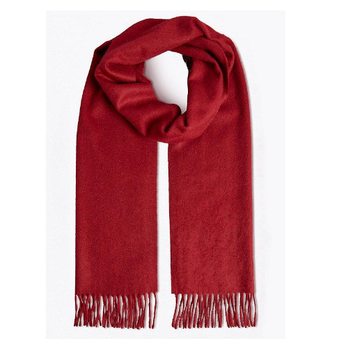 M&S Autograph Pure Cashmere Red Muffler - Shams Shopping Centre Marks & Spencer  