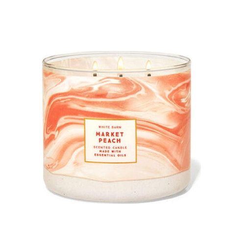 BBW White Barn Market Peach Scented Candle 411g - Shams Shopping Centre Bath & Body Works  